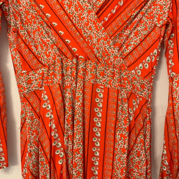 Orange Pattern Dress - Picture 2 of 8